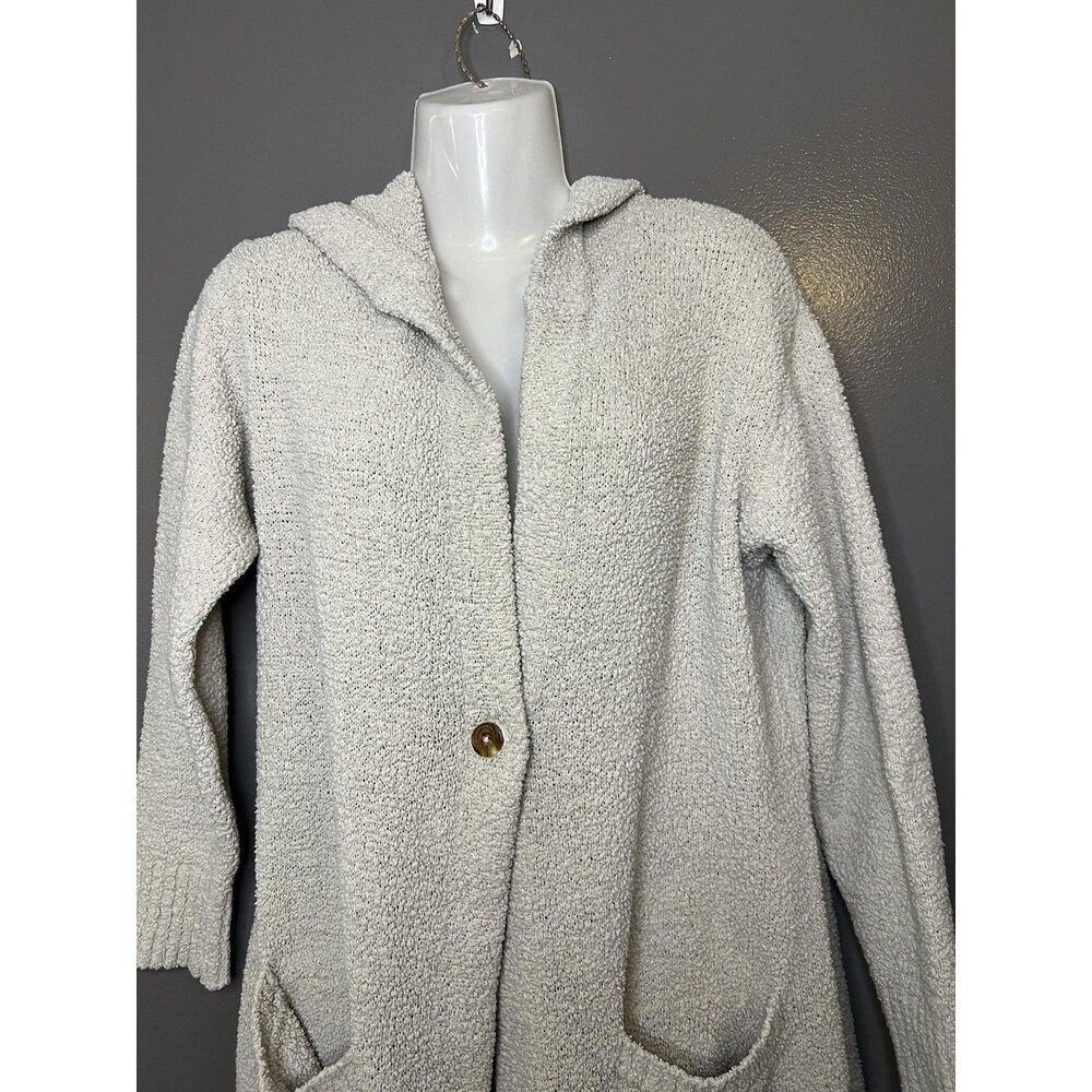 UGG Cardigan Sweater Womens Large Gray Hooded Open Front Chunky Knit Pockets